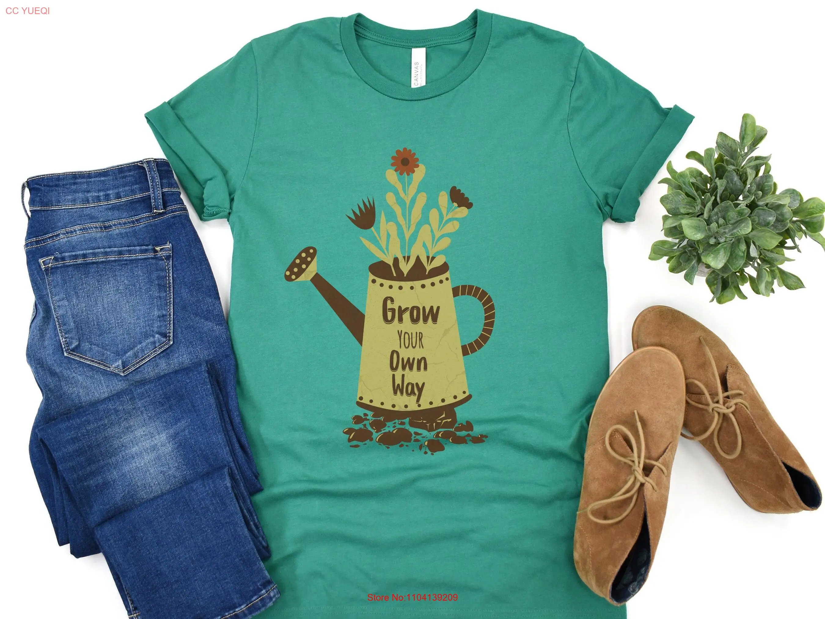 Plant T Shirt Grow your way Lover Mom for Gardeners Farmer long or short sleeves