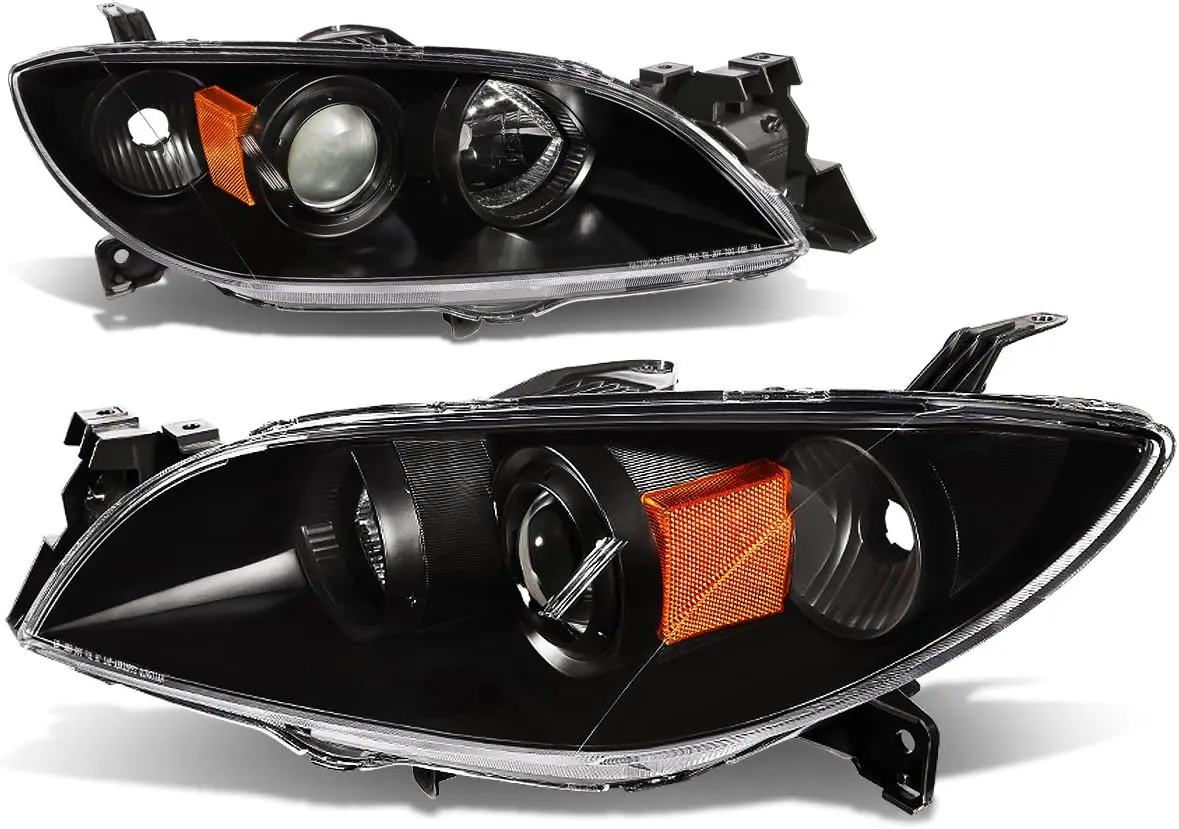 

Лампы в сборе фаров, совместимые с Mazda 3 Sedan 2004-2009 годов, 4-дверные, замена фар проектора в заводском стиле, водитель