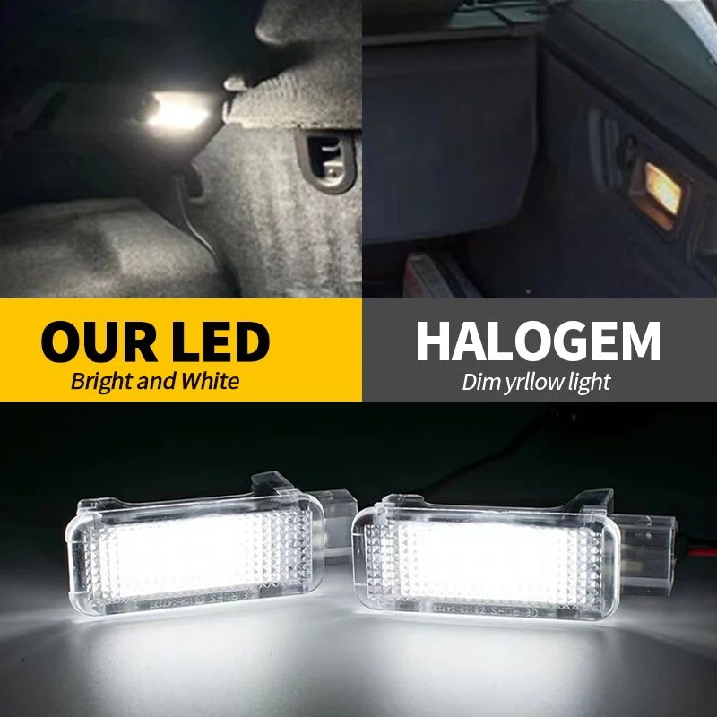 2 قطعة LED سيارة إضاءة صندوق السيارة السيارات التمهيد مصباح داخلي لشركة فولكس فاجن جولف 4/5/6 تيجوان باسات/جيتا 987 بوكستر كايمان 997 911 كاريرا كايين