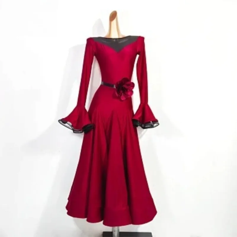 2024 High Quality Elegant Waltz Dress Ballroom Dance Dress Women Competition Modern Dancewear Costumes Big Swing Party Clothes