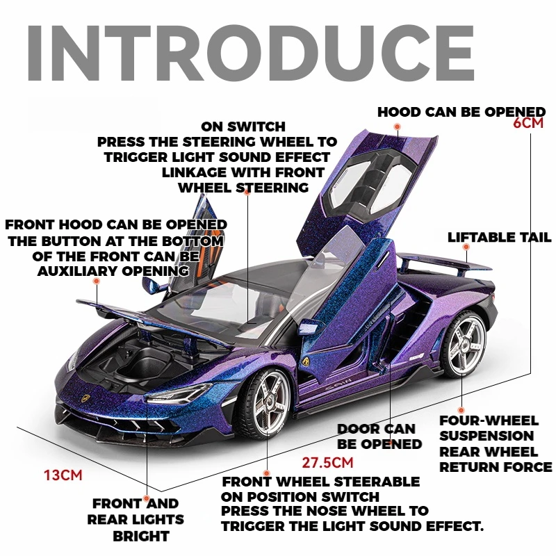 1:18 Lamborghini Centenario Diecast Car Model
