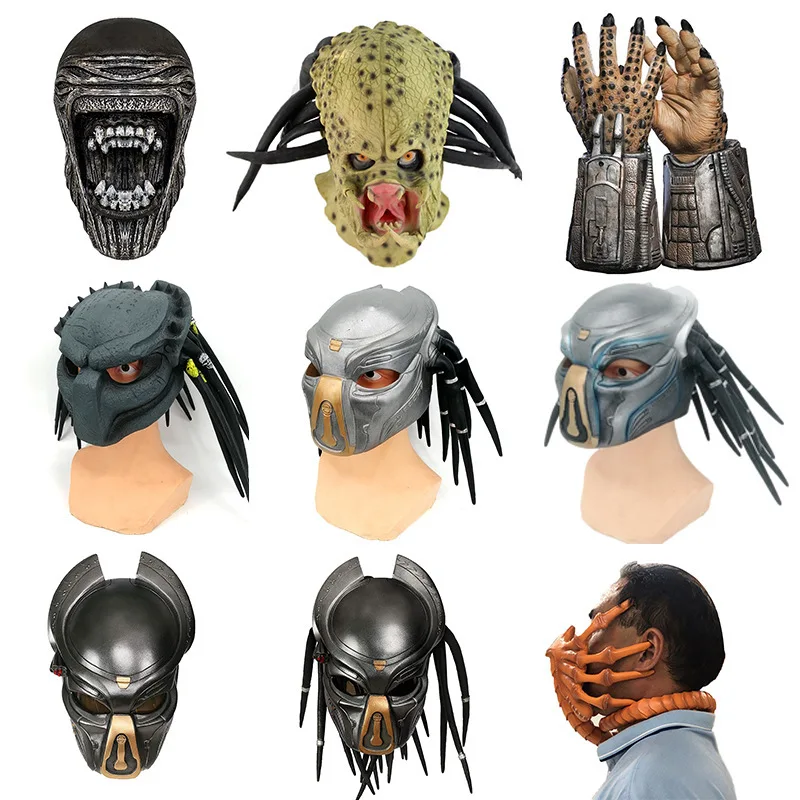 Movie Alien vs. Predator Mask Makeup Party Gloves Cosplay Props