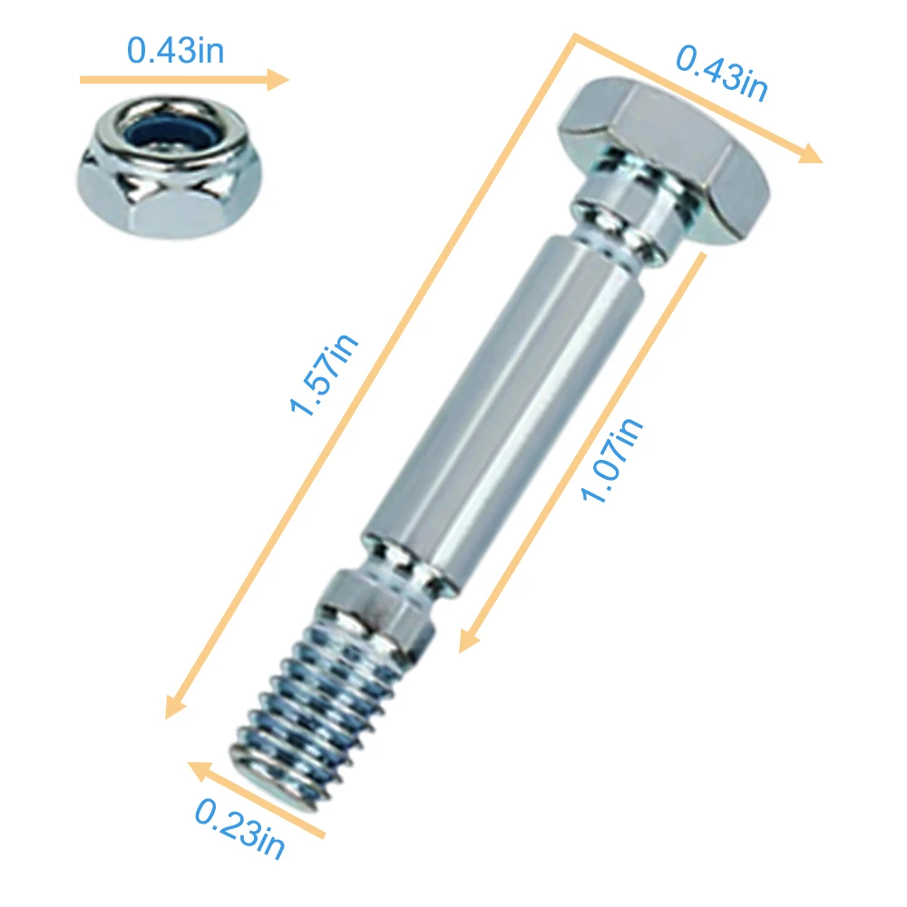 303160355P / 303160355 Baut dan Mur Penjepit Mesin Pembersih Salju, Kompatibel dengan suku cadang Penjepit Mesin Pembersih Salju MTD Powersmart