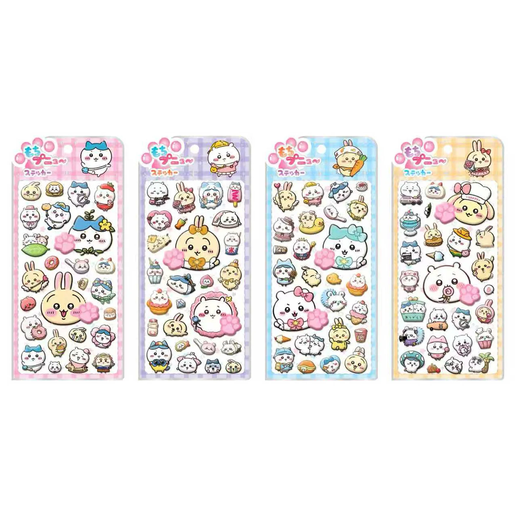 

4pcsJiyikawa Soft Pinch Happy Soft Cute Cat Claw Stress Relief Stickers Bubble Stickers Phone Case Decorative Stickers