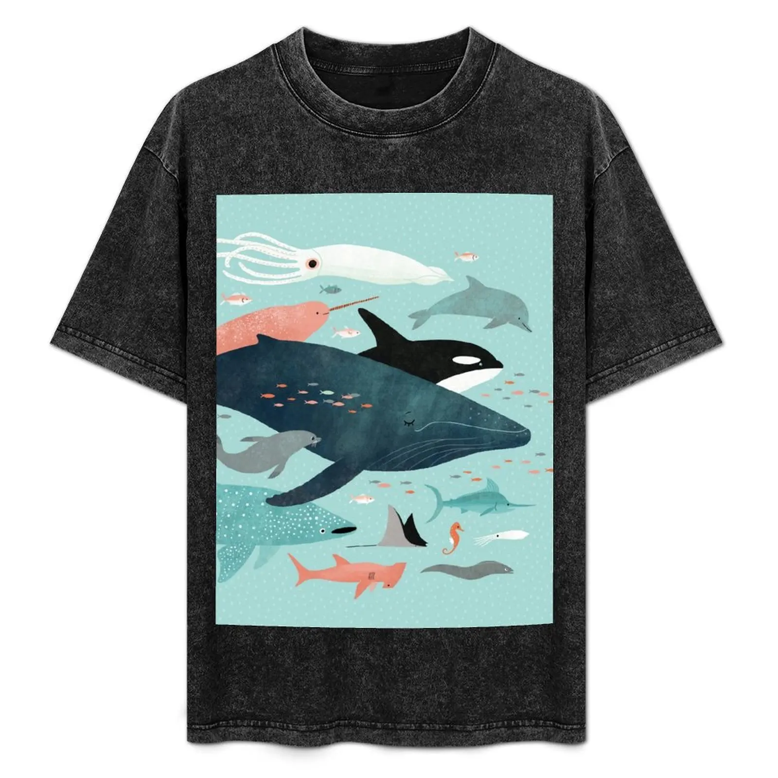 Under the Sea Menagerie T-Shirt Man t-shirt funny shirt cotton customs design your own mens tall t shirts