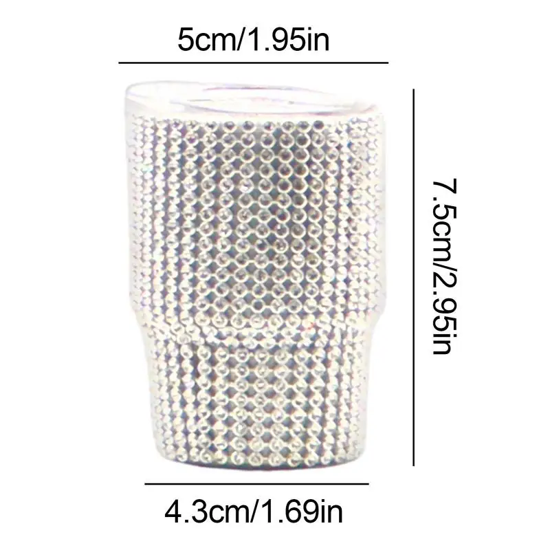 Bling Tumbler Shot Glass Stainless Steel Double Wall Glitter Cup Stainless Steel Double Wall Metal Drinking Vessel Stylish