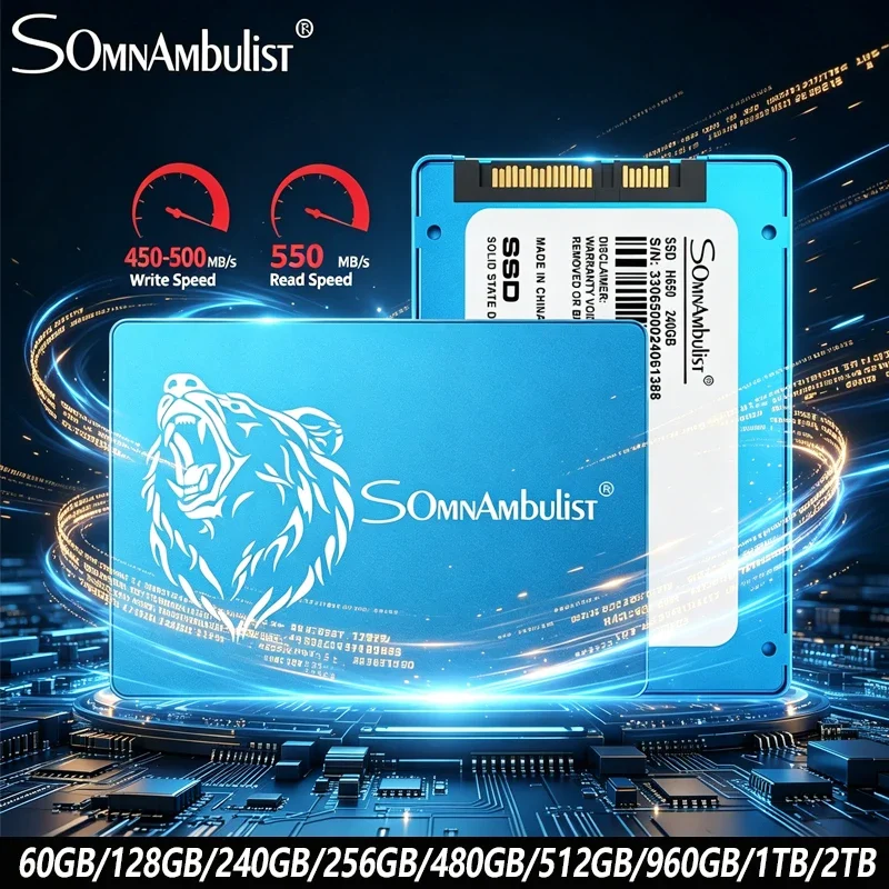 

2026 SomnAmbulist 2.5 Inch SATA3 Solid State Drive 64GB 120GB 128GB 240GB 256GB 480GB 512GB For Desktop Laptop/PC