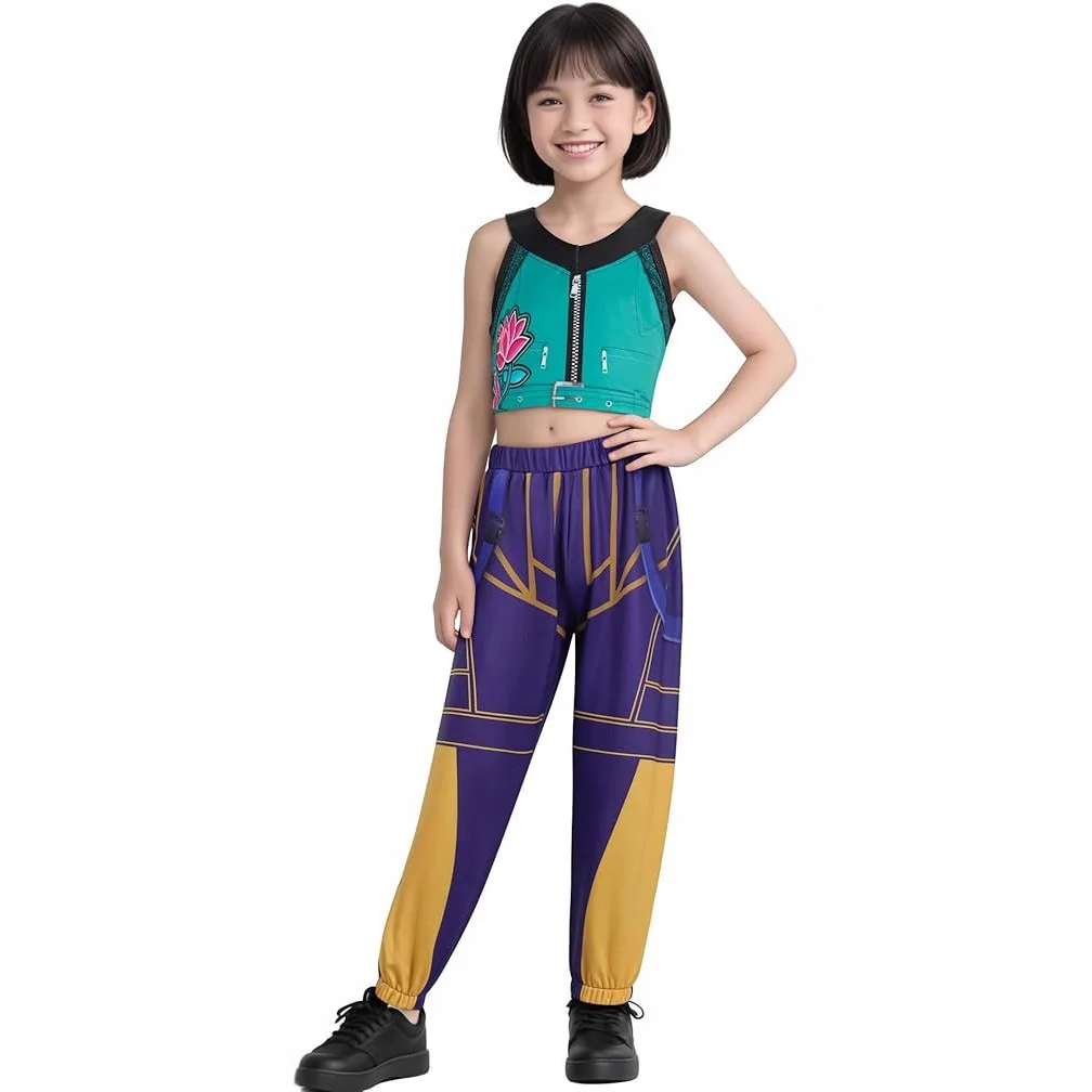 

anime Movie K Pop Mira Rumi Zoey cosplay Demon Hunters Costume for Girl Halloween Stage 3D Printed Pattern Role Play Clothes