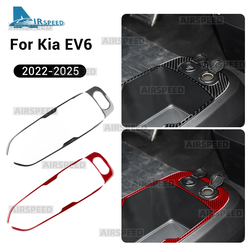 

Настоящая мягкая наклейка из углеродного волокна для Kia EV6 GT EV 2022 2023 2024 2025 LHD RHD автомобильная нижняя консоль декоративная рамка внутренняя отделка