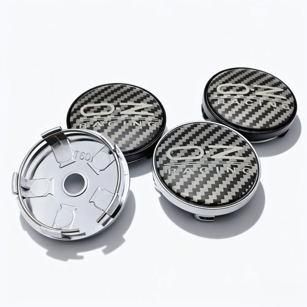 

4 шт. OZ Racing Логотип из углеродного волокна, плетенная эмблема, центральные колпаки колес автомобиля, 60 мм, 56 мм, колпаки ступицы колес автомобиля, колпаки обода, крышка из эпоксидной смолы