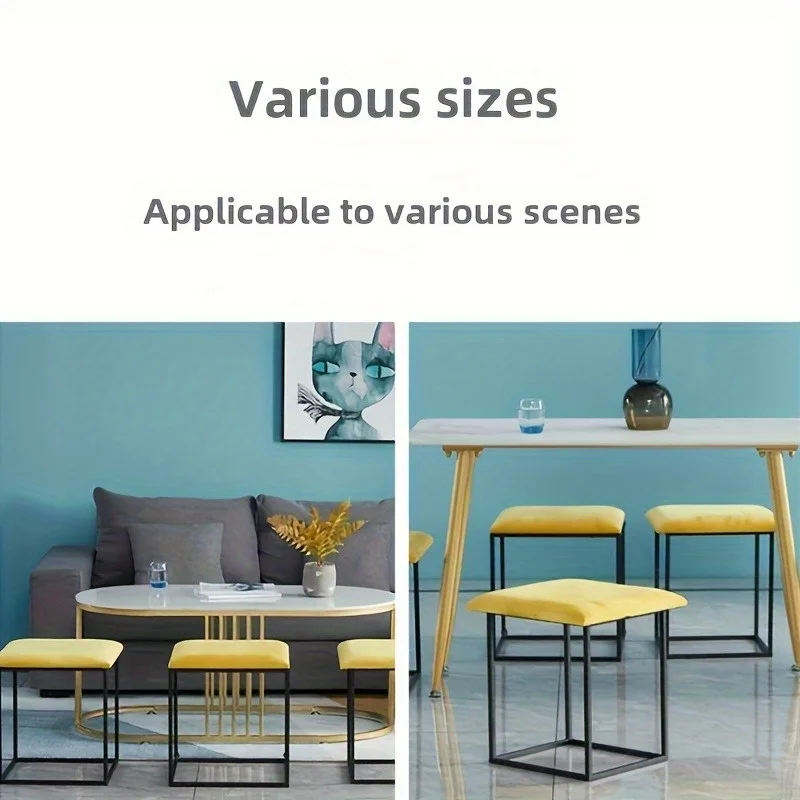 5 في 1 مزيج الإبداعية مكعب روبيك مقعد صغير مع عجلات لكراسي الطعام طاولات السرير مسند القدمين ديكور العثماني #6