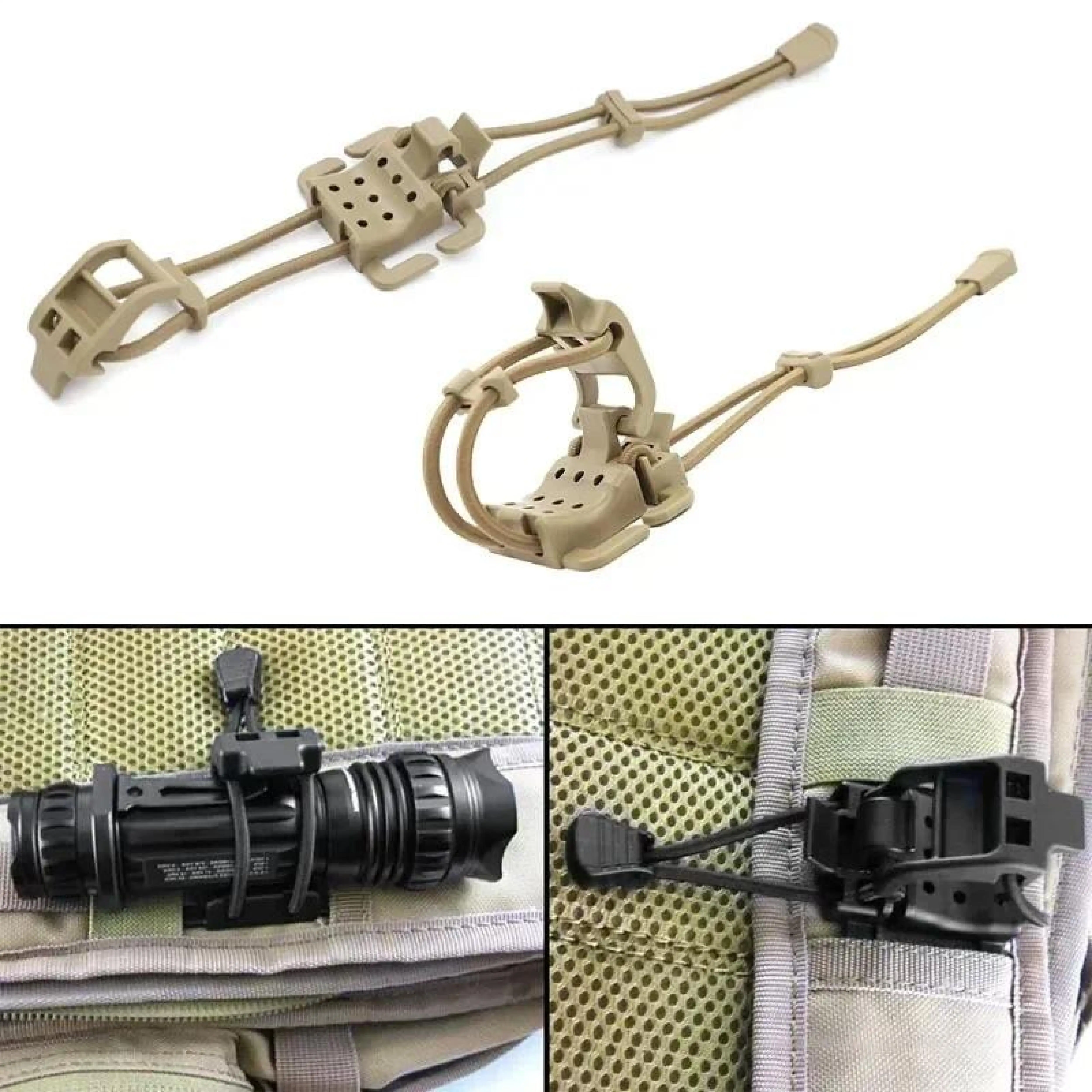 Outdoor Tactical Wheel Clip Molle Hiking Accessorie Hanging Buckle Shovel Clamp Clamp Flashlight Clip Multifunction Tool