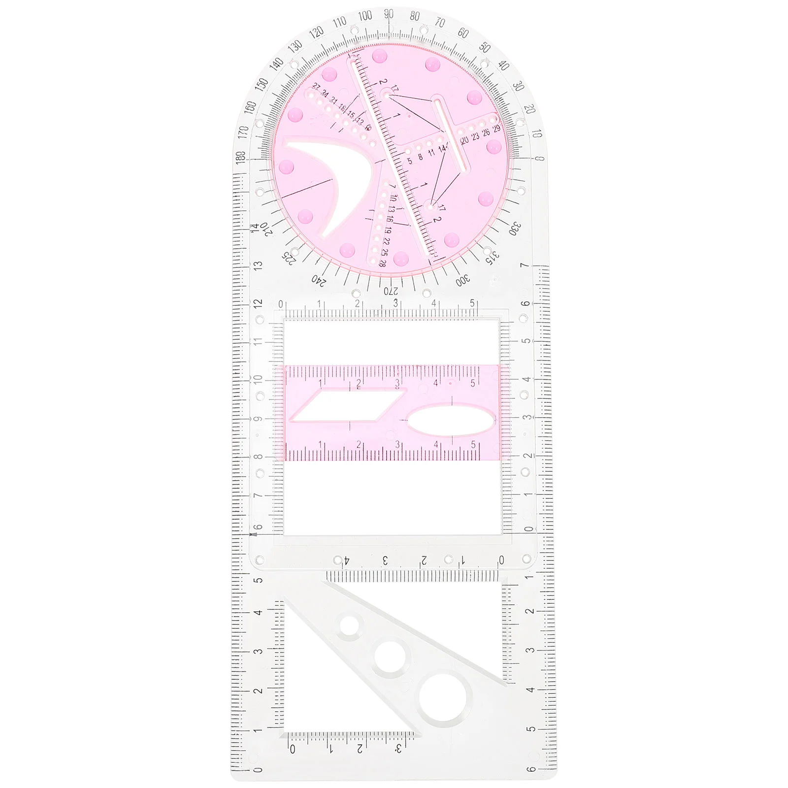 

Drawing Ruler Set Students Stationery Geometric School Supplies for Kids Measuring Multipurpose Multifunction Pupils