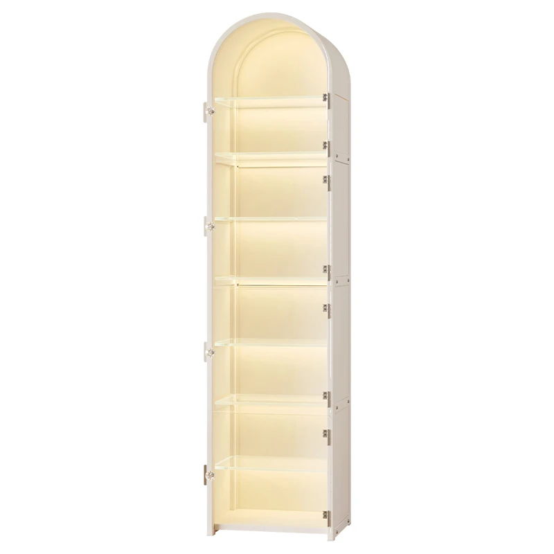 CST Customizable Modern Design Arch Multi-Layer White Metal Standing Storage Rack Wholesale Standing Type Storage Cabinet Light