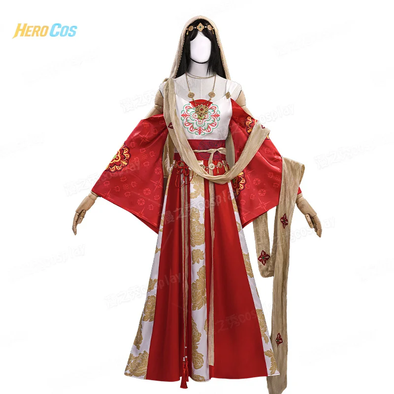 HERO Cos Where Winds Meet Miracle Xiuxiu Cosplay Costume Anime Dress Necklace Earrings Hairpin Halloween Party for Women - view 5