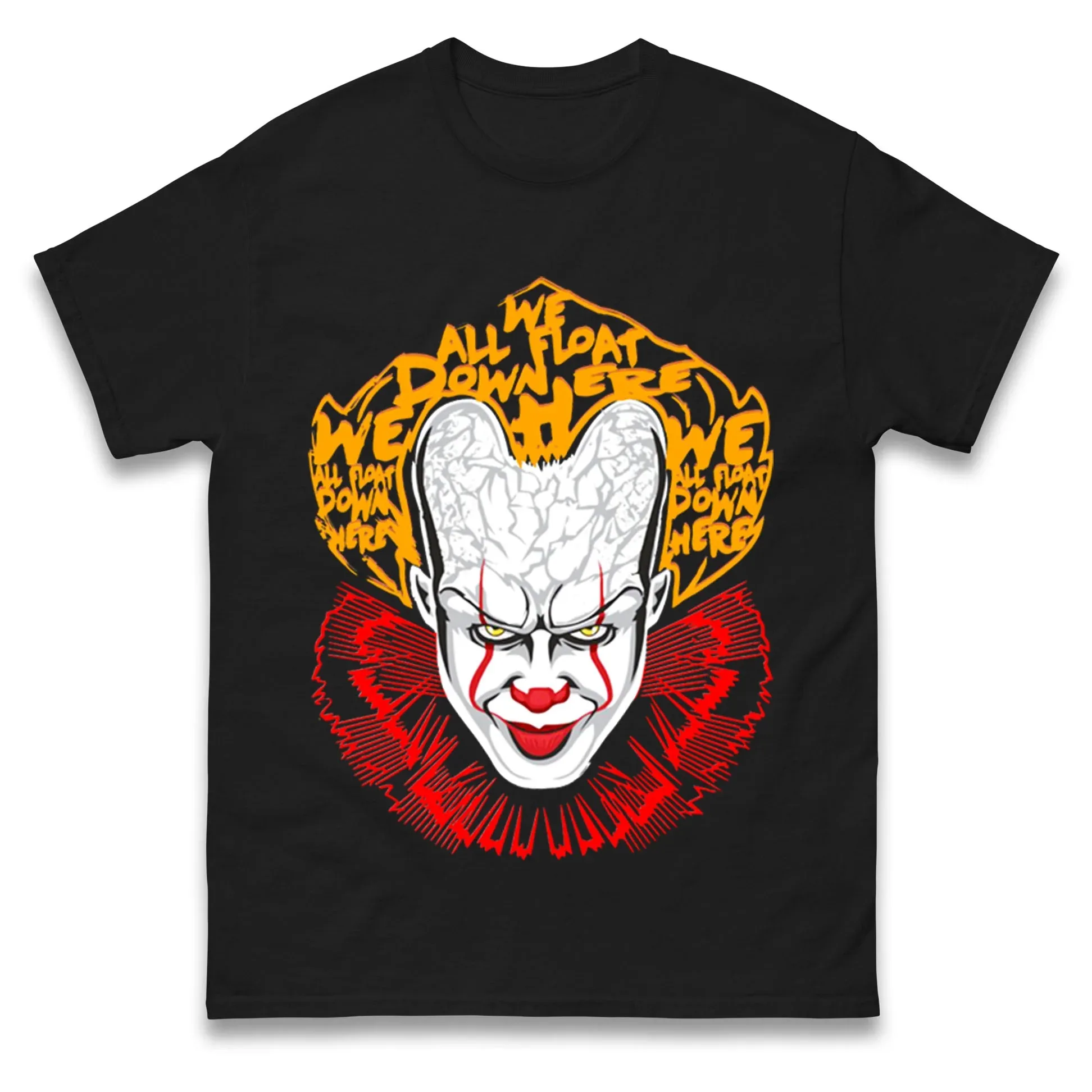 

Pennywise Scary Clown Halloween T-Shirt Men Women Short Sleeve Cotton Tees Retro Hip Hop Y2k T-shirt Summer Tops Men's Clothing