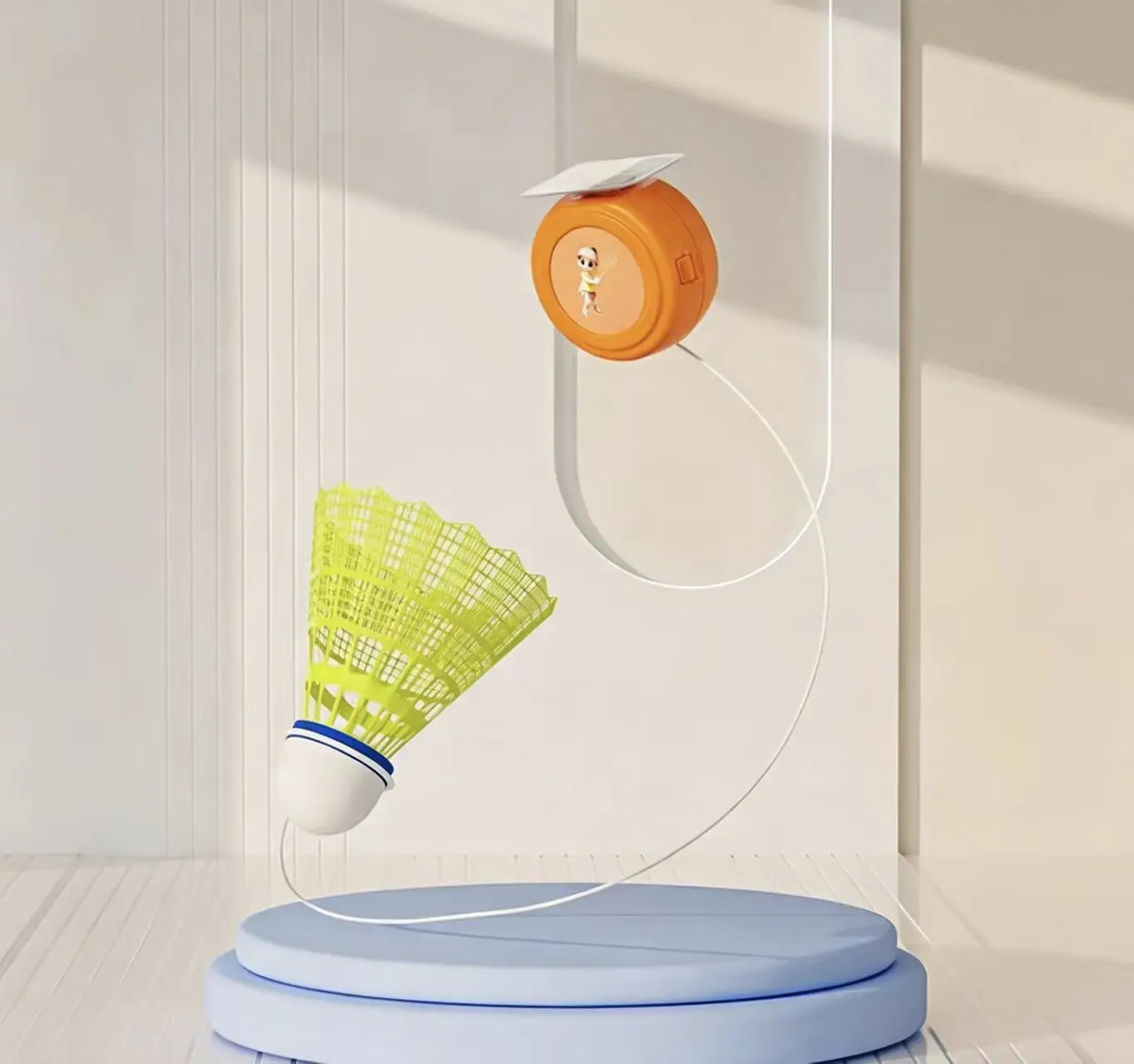 Automatic Badminton Trainer Solo Practice Rebounder Retractable with Adjustable Speed for All Skill Levels Home Office Use