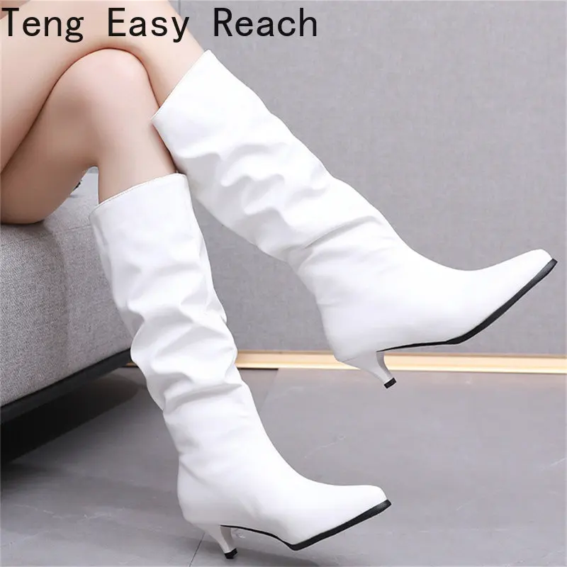 2023 Fashion Women Boots Thin with Low Heels Boots Women Sexy Over Knee Ladies Boots Spring Autumn Shoes Black White Shoes