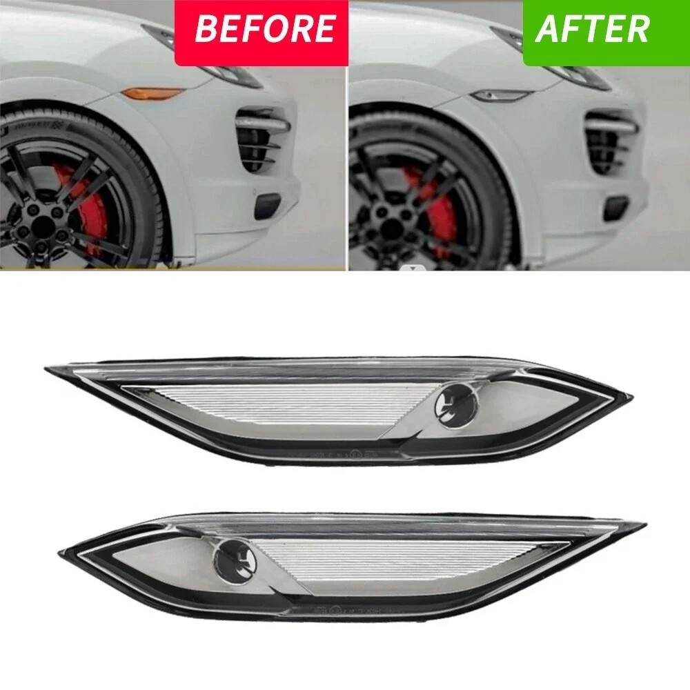 Car Front Bumper Turn Signal Bezel Side Marker Light Lamps Housing For Porsche Cayenne Base S GTS 2011-2014 958.1 7P5949102
