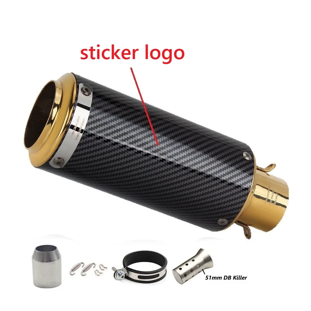 Silenziatore tubo di scarico Accessori moto 51mm Scarico moto universale per Kawasaki Ninja Z900 Z400 Duke390 GSX-250R