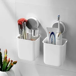 Toothbrush Wall Mounted  Holder Toothpaste Mouth Cup Drill-FreeBathroom Storage Shelf Portable Rack