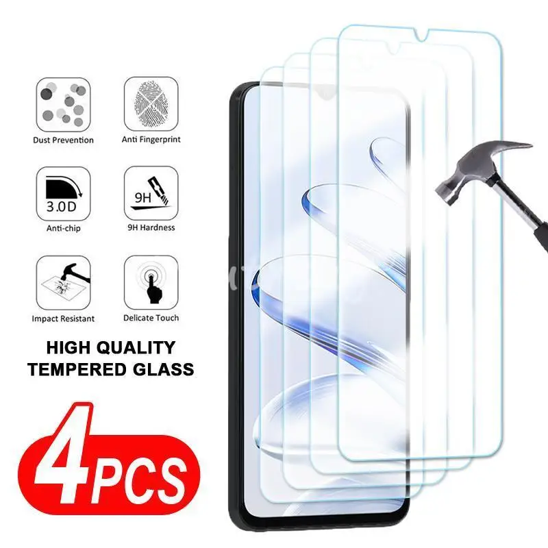 

4PCS Tempered Glass For Honor 70 Lite Glass for Honor 70 Lite Tempered Glass HD Screen Protector Flim Honor 70 Lite Glass