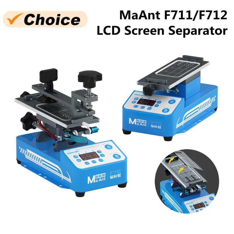 MaAnt F711 F712 Straight/Curved Screen Separation Machine for Mobile Phone 360° Rotation 7inch LCD Removal Separator