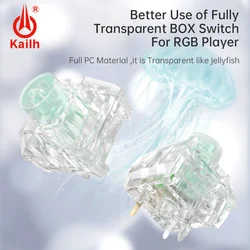 Kailh Box Jellyfish PRO Interruptor de teclado RGB Mecânico Interruptor de teclado Bixia Glaze Mengling Interruptores táteis lineares