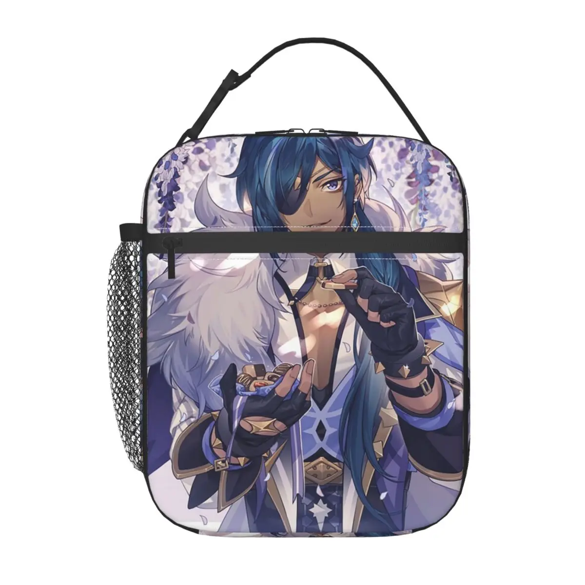 Kaeya Game Genshin Impact Anime Insulated Lunch Bag for Women Kids Leakproof Food Boxes Thermal Lunch Box Tote