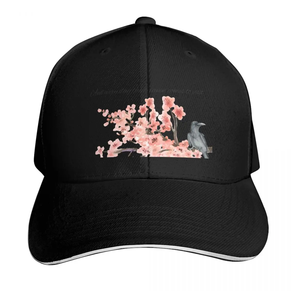 And Every Day that Raven Came to Visit Baseball Cap Six Panel Structured Crown Sun Protection UPF 50+ Breathable Mesh Back