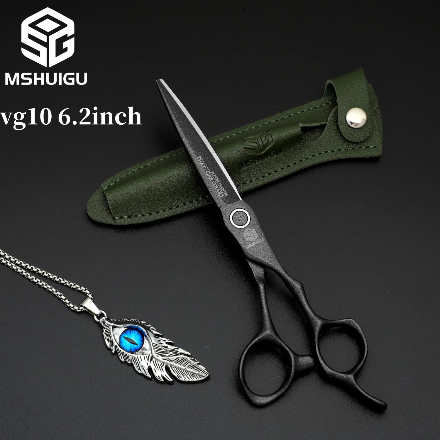 MSHUIGU VG10 مقص حلاق احترافي لصالونات التجميل مقصات رفيعة متعددة الوظائف مقاس 4-7 بوصة مناسبة لقصات الشعر والعائلة والصالونات #1