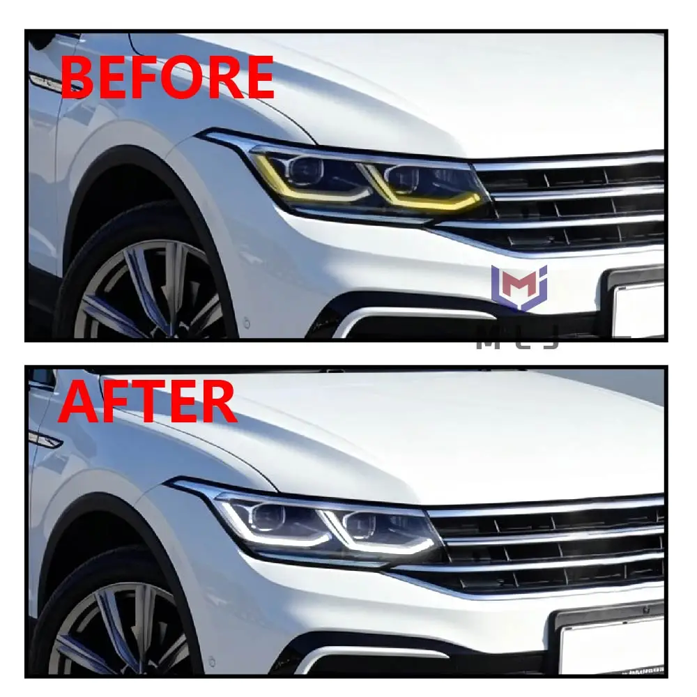 Light Guide Strip Angel Eye Chip For Volkswagen Tiguan L 2022-2024 Matrix Headlight Daytime Running Light Light Guide Strip Chip