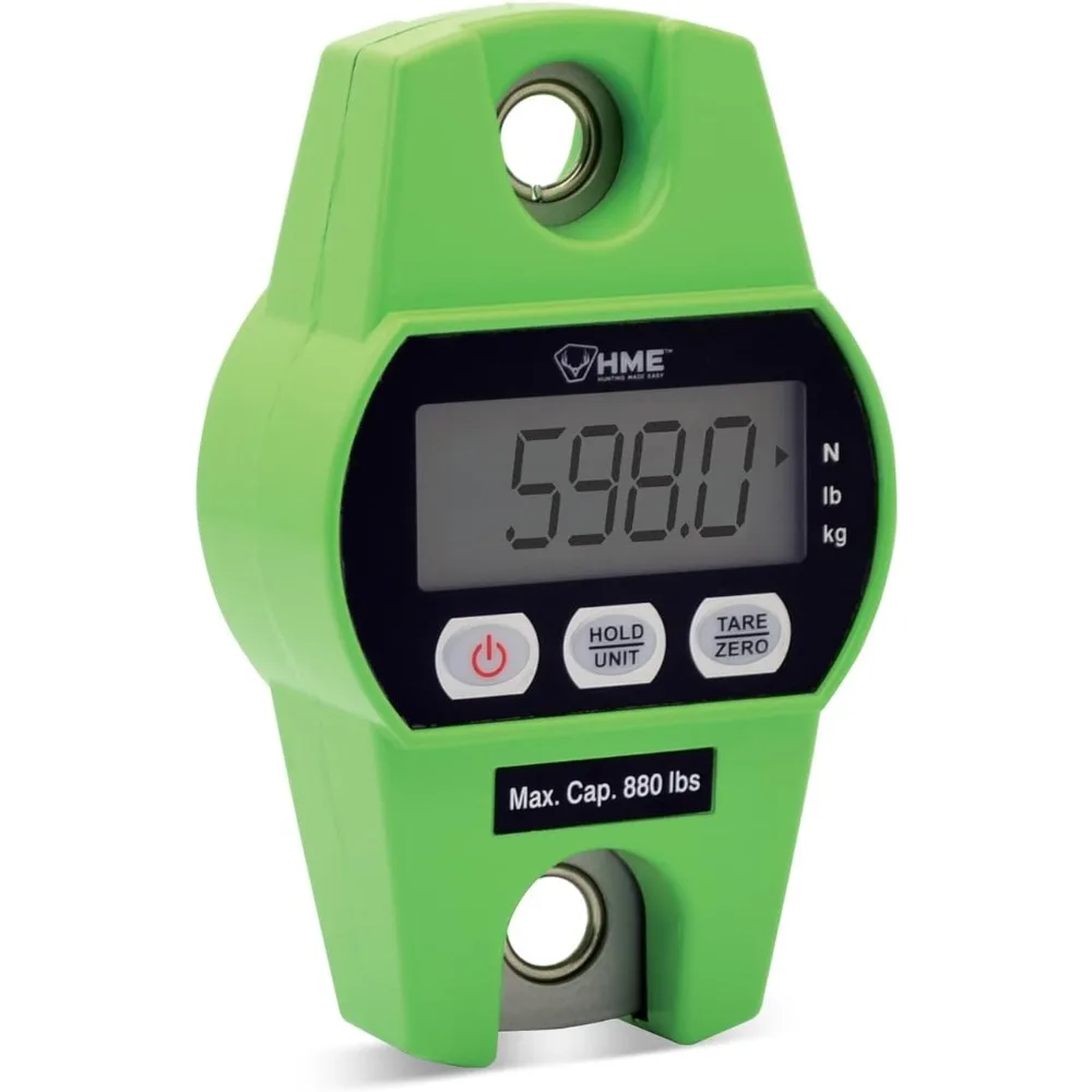 

Цифровые подвесные весы для охоты с тари, емкостью 400 кг/880 фунтов, включает 2 батареи, железный крючок