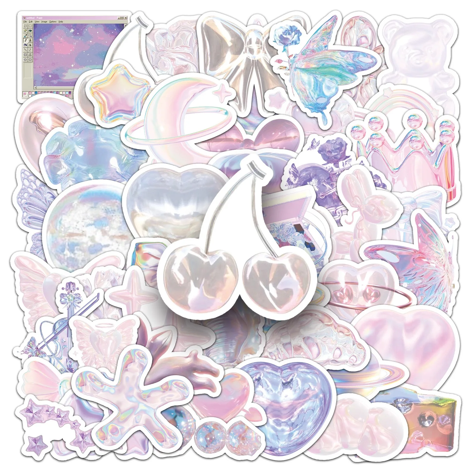 

10/50PCS Colorful Dreamy Girl Stickers Aesthetic Cute Ins Style Sticker DIY Phone Case Luggage Guitar Graffiti Decals Kids Toy