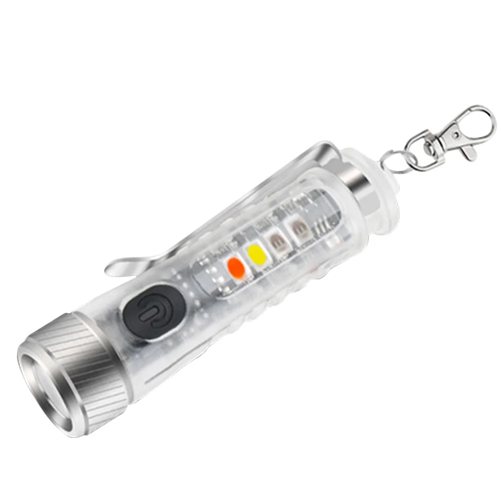 

Mini Flashlight Keychain Adjustable Led Portable Work Light Outdoor Camping Uv Torch Lamp Waterproof Dustproof For Emergency