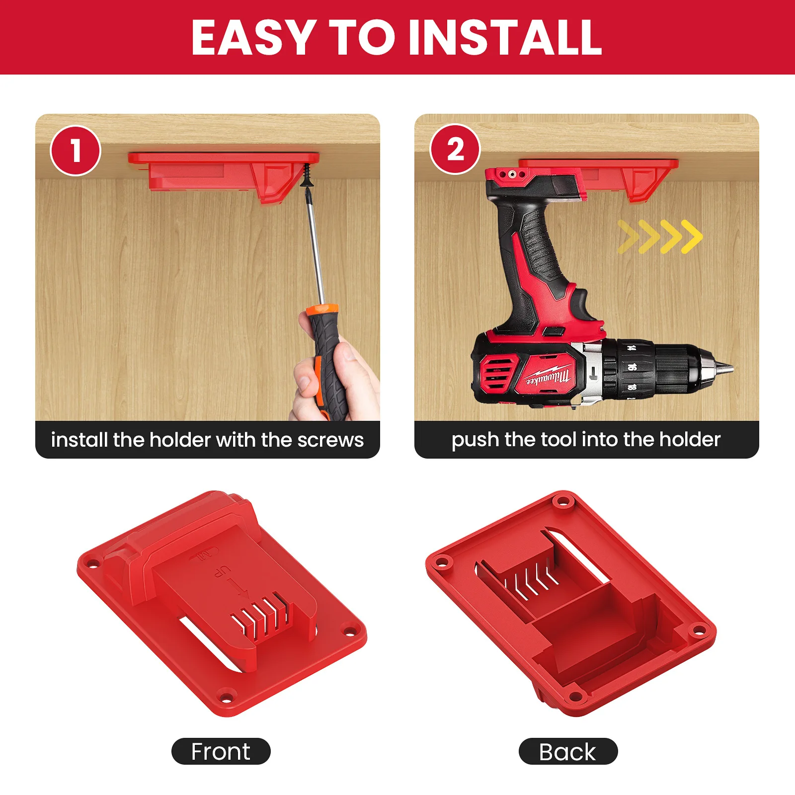 For Dewalt/Milwaukee/Makita/Bosch/Ridgid/AEG 18V Battery Tools Machine Holder Wall Mount Tool Bracket Fixe Device Tool Holder