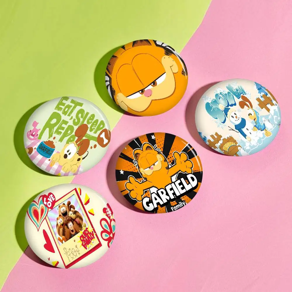 G-Garfield Lazy-Sarcastic Anime Brooches Cute Cartoon  Badge Jacket Jeans Lapel Pin Gift Accessorie