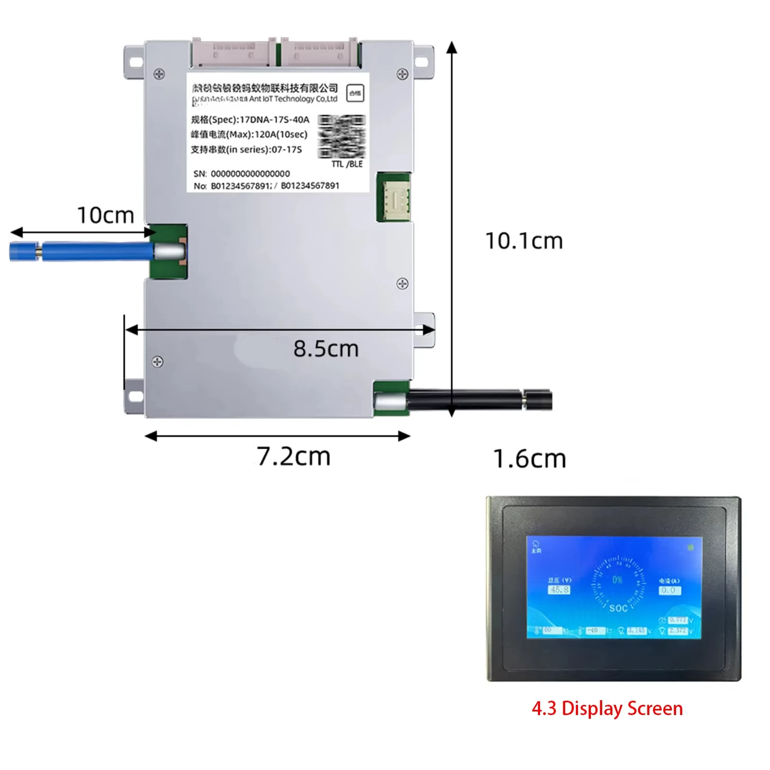 carte-pcb-de-protection-de-batterie-smart-bms-serie-7-17s-25-70v-40a-pico-120a