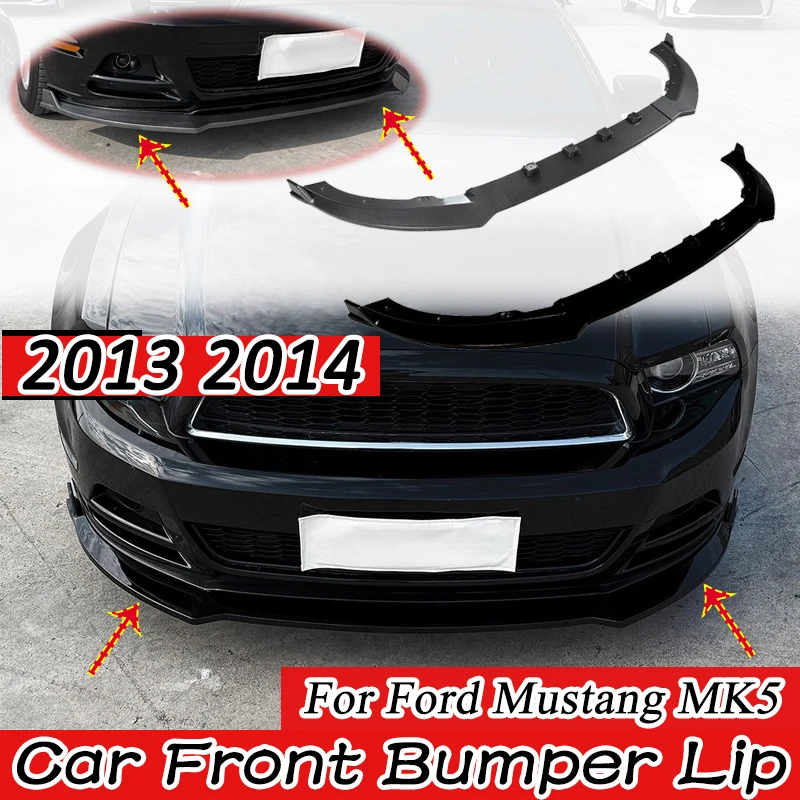 

For Ford Mustang MK5 2013 2014 Car Front Bumper Lip Diffuser Splitter Lower Guard Protector Cover Body Kit Accessories Exterior