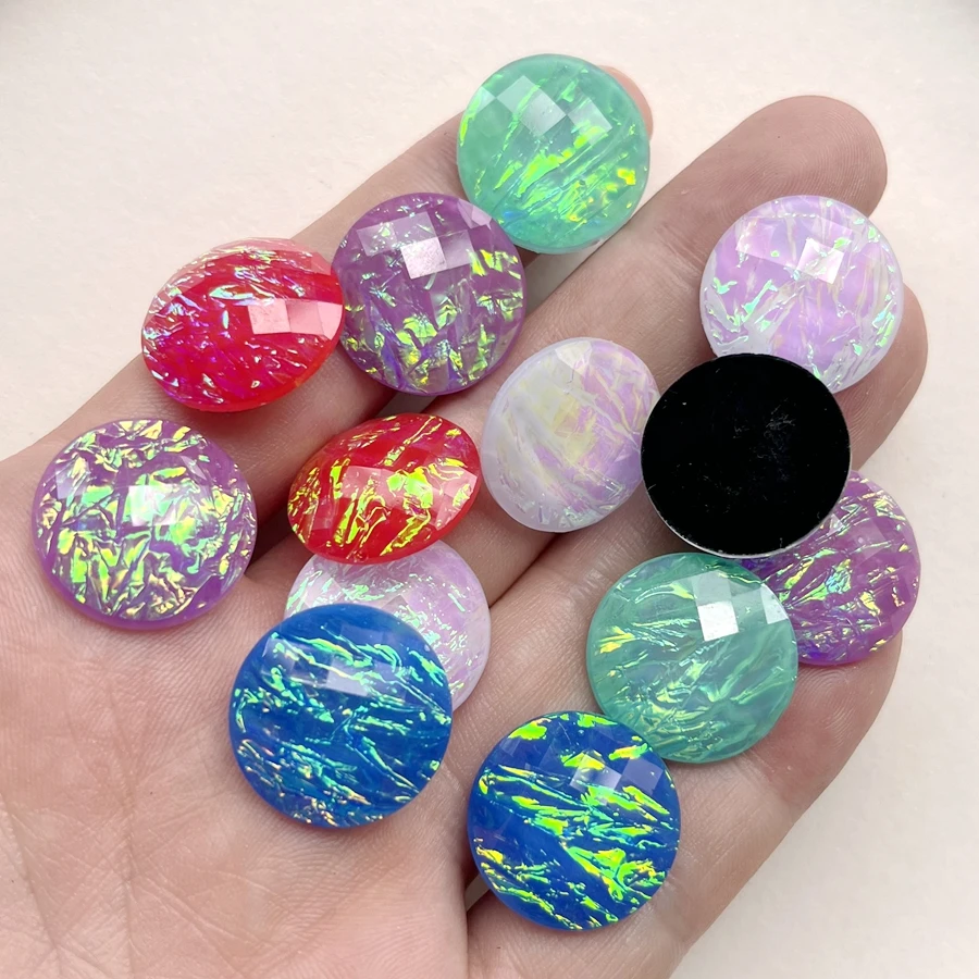 Super bright 20MM round shell paper resin rhinestone trim Flat back scrapbook diy Jewelry earrings Hair trim 12pcs/lot