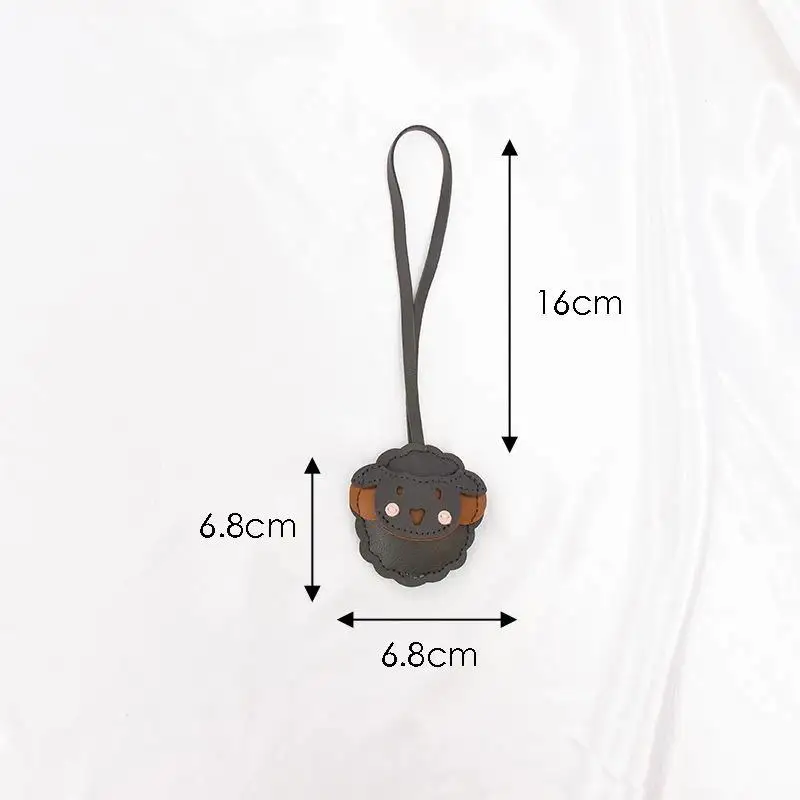 Niedlicher Anhänger in Form eines Schafes aus Kunstleder, mit Cartoon-Motiv, in verschiedenen Farben erhältlich, strapazierfähiges Schlüsselband zur Dekoration von Handtaschen, ein kleines Geschenk für Freunde. – Detail 7