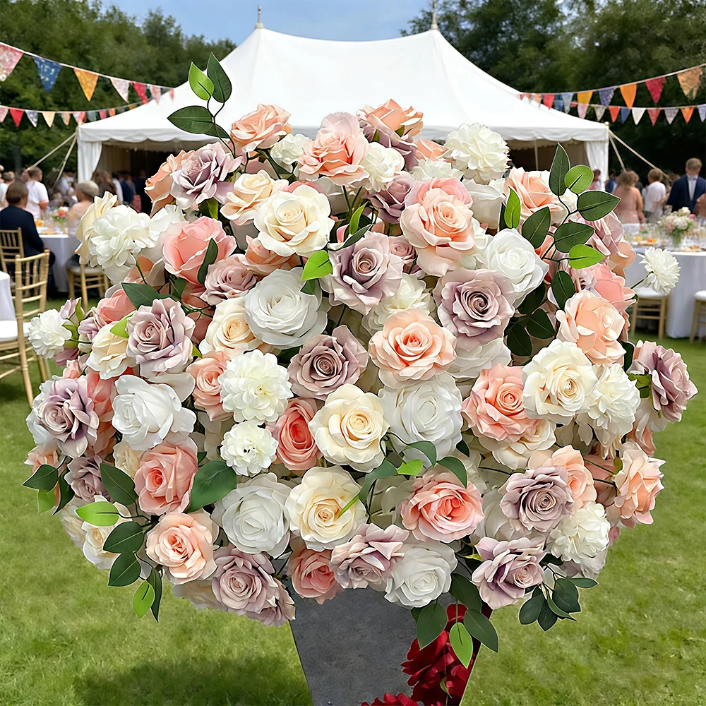 

Белый большой искусственный цветочный шар 80/70/60/30 см для свадебного оформления стола, декораций мероприятий, флористических композиций, букетов и домашнего декора