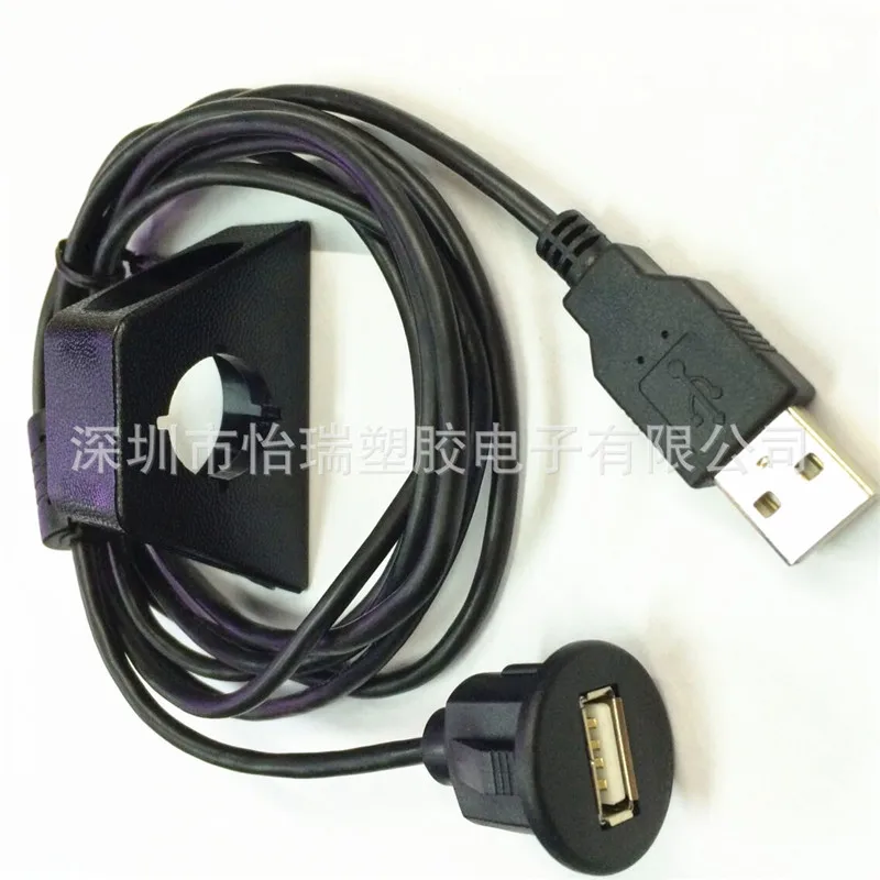 1 PC For Car Dashboard Mounting Panel Installation USB Extension Adapter M/F Cable Lead 1m 2m
