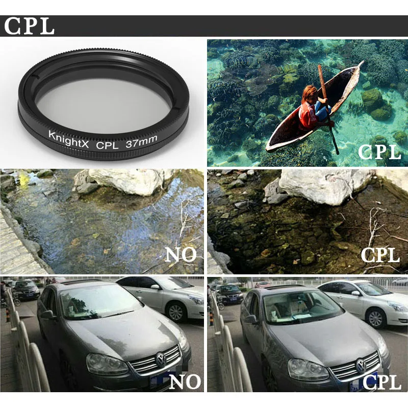 37mm CPL Filter Photography Prop Camera Photo Phone Lens Accessory Professional Clip on Cellphone Polarizer