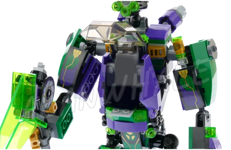 444 pçs super lutador luthor mech takedown escape pod planador infusores de energia 10843 blocos de construção brinquedo compatível com modelo