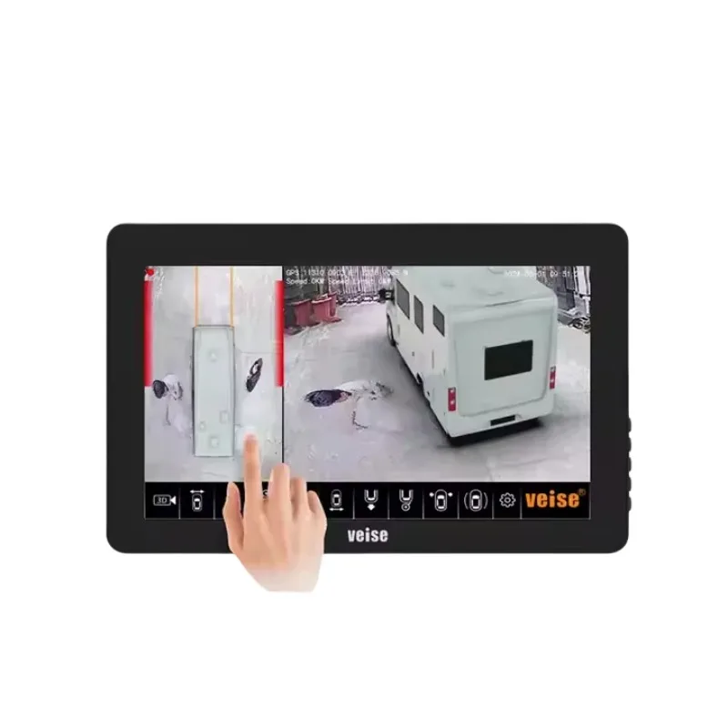 4 Channels 360 Degree Truck Bus Birds Eye View Backup Camera System IP69K Support GPS Tracking