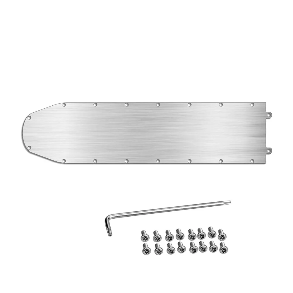 

1x нижняя крышка аккумуляторного отсека из нержавеющей стали с водонепроницаемым кольцом для самоката Ninebot Max G30, повышает водонепроницаемость шасси