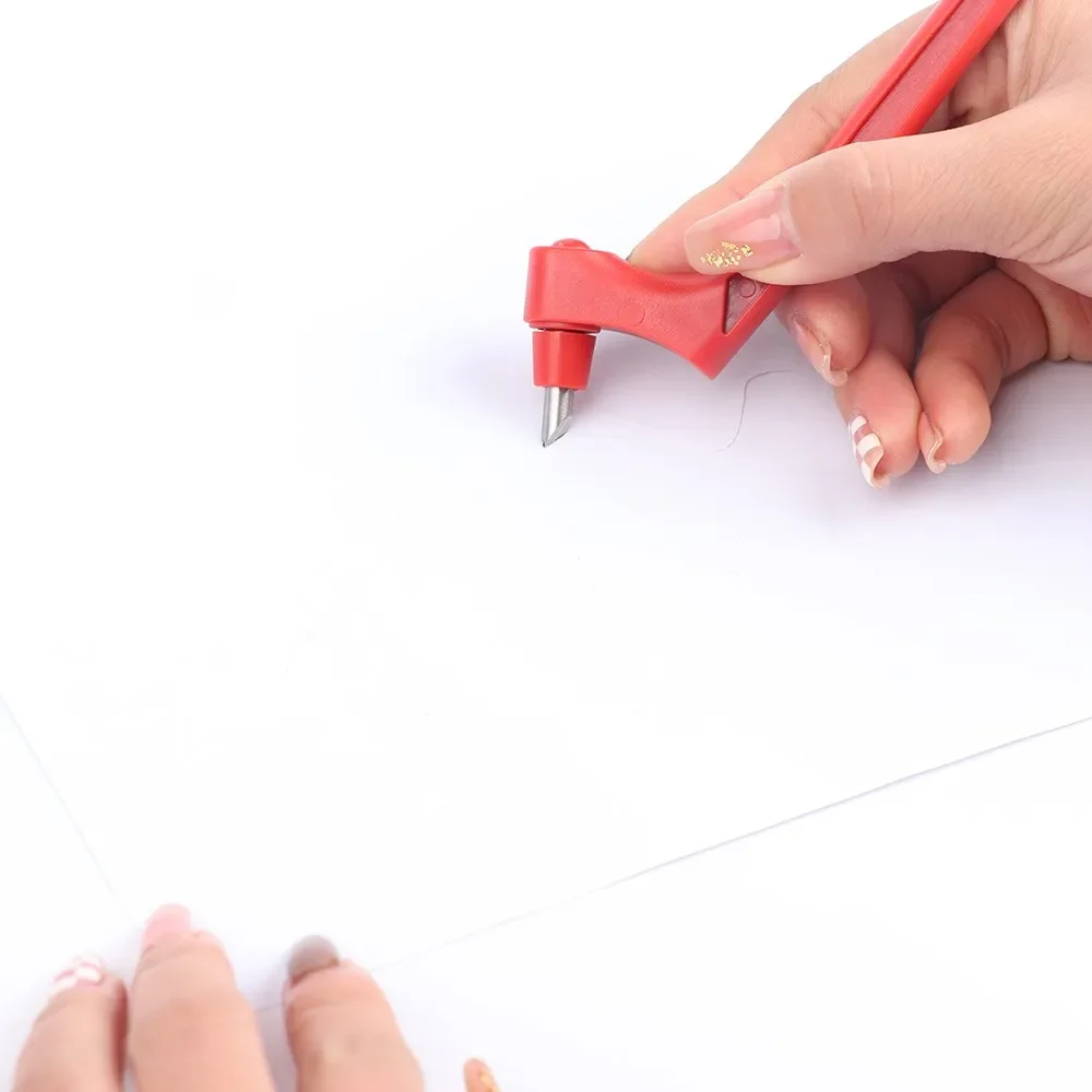 DIY Art ตัดเครื่องมือหัตถกรรมตัดมีดหมุน360องศาความปลอดภัยใบมีดตัดกระดาษมีดตัดอุปกรณ์เสริม