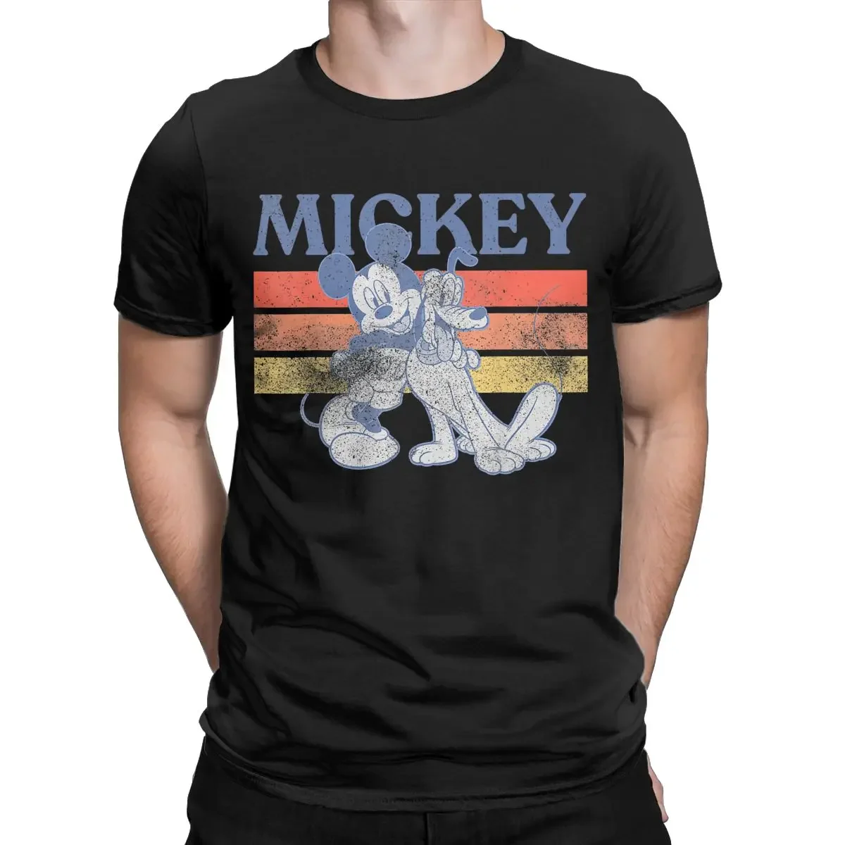 

Disney Mickey Friends Men's T-shirt, Retro Pure Cotton Men's Clothing, Casual, Sporty, Trendy Streetwear T-shirt for Men