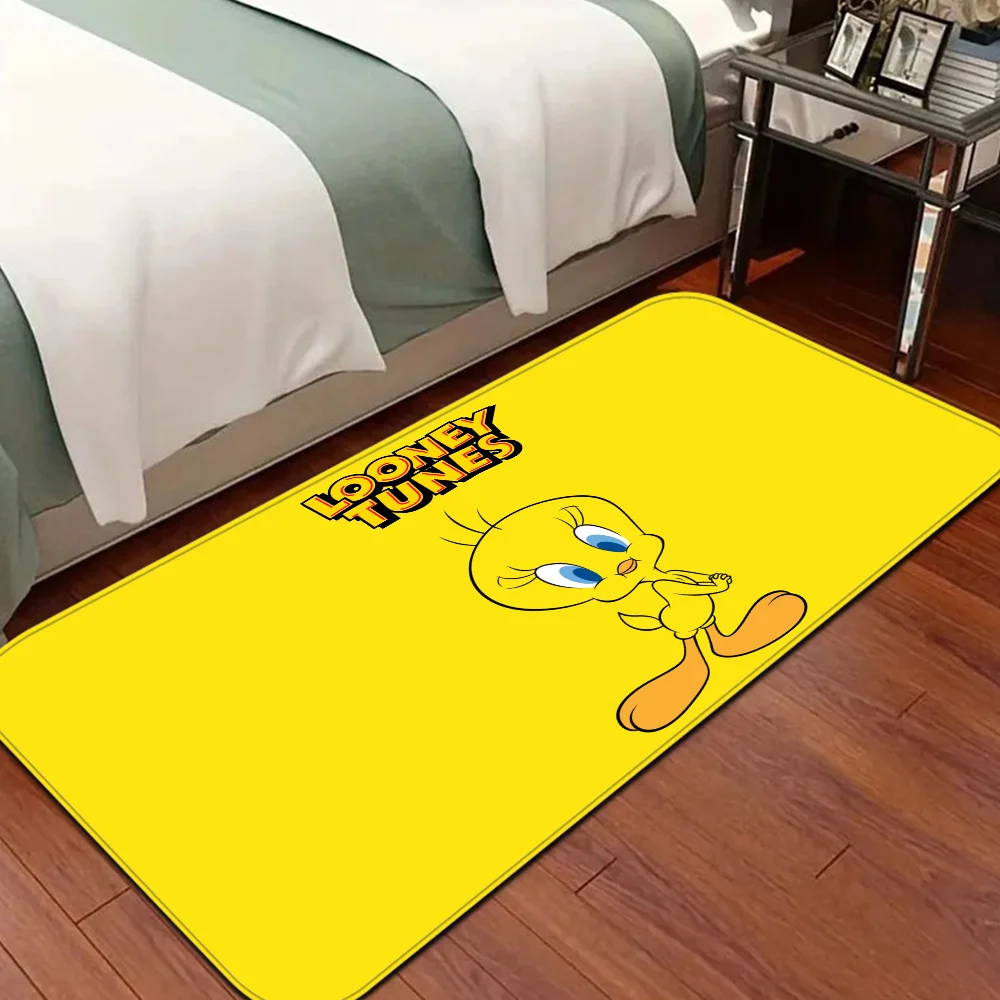 Yellow Cartoon T-Tweetys Bird Room Mats Cheaper Anti-slip Modern Living Room Balcony Printed Welcome Rug